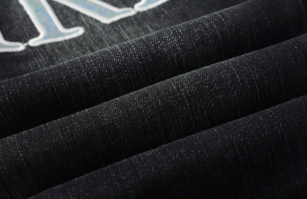 Men’s Mike AMIRI Blue Bandana Logo 'Vintage Black' Jeans