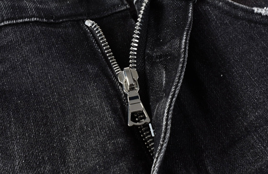 Men’s Mike AMIRI Storm-grey Staggered Logo Jeans