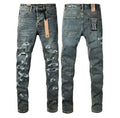 Men’s KSUBI Dark-Blue Distressed Jeans