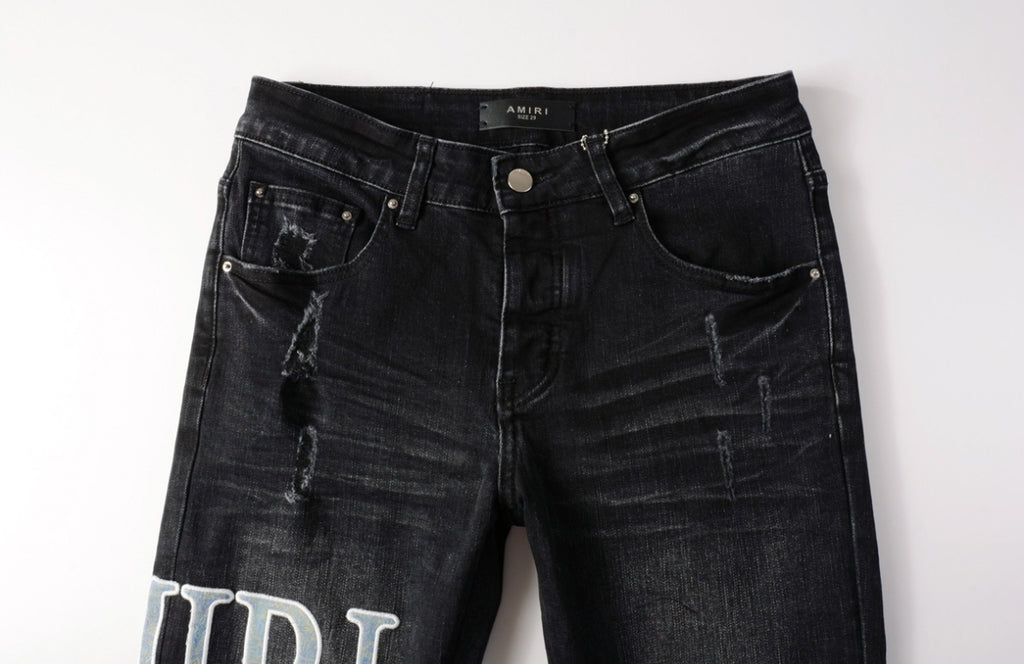 Men’s Mike AMIRI Blue Bandana Logo 'Vintage Black' Jeans