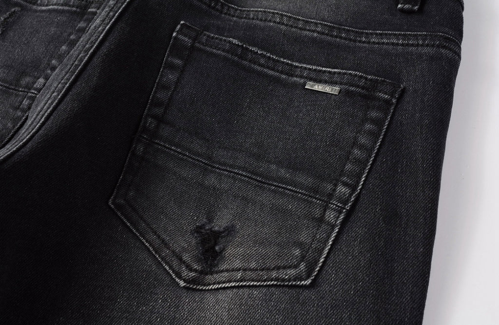 Men’s Mike AMIRI Varsity Logo Repair Jeans 'Vintage Black'