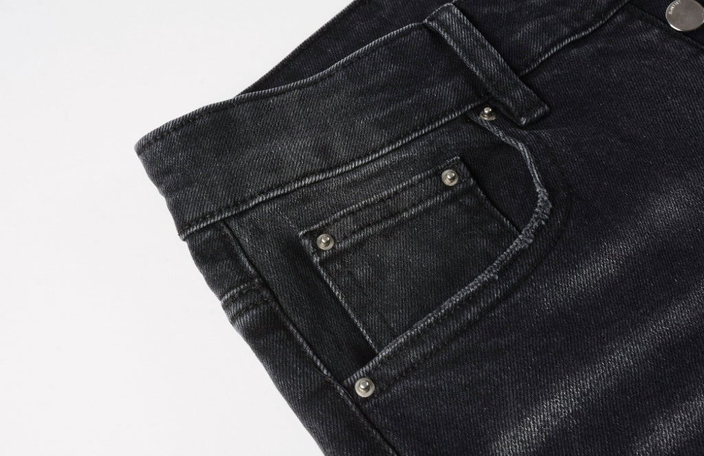 Men’s Mike AMIRI Varsity Logo Repair Jeans 'Vintage Black'