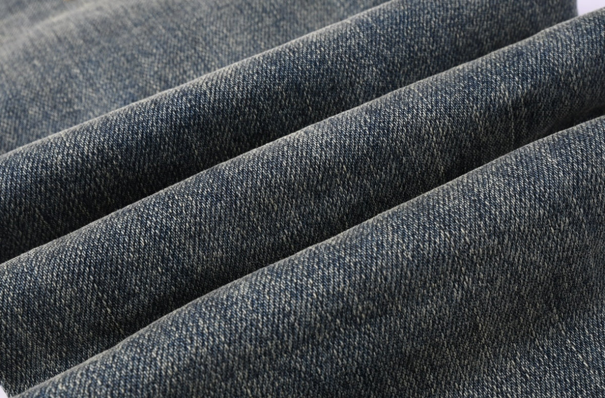 Men’s KSUBI Dark-Blue Distressed Jeans