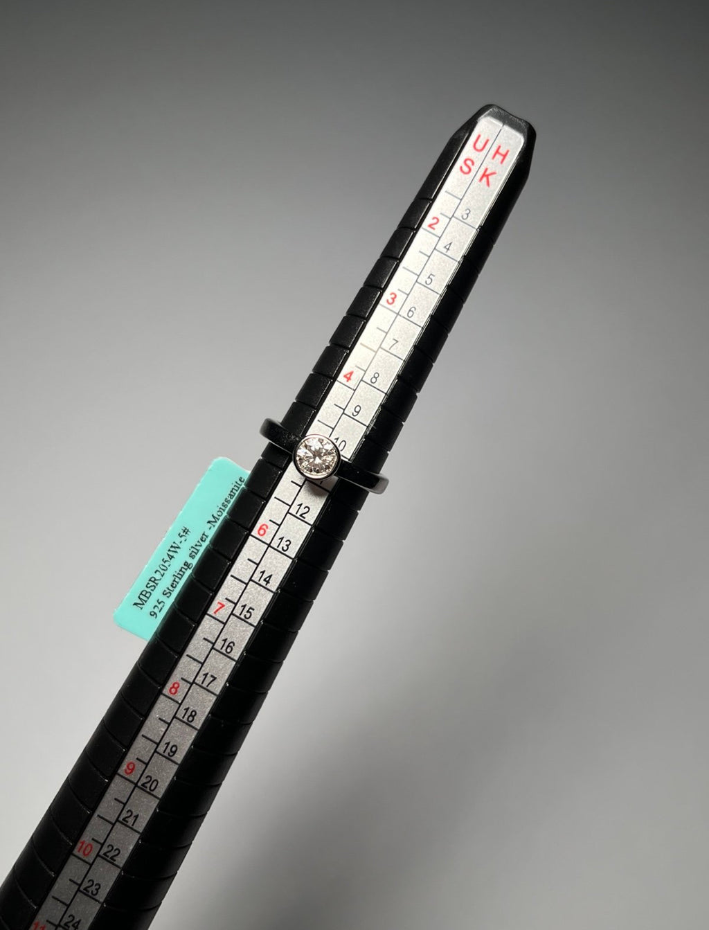 Women’s Round Shaped Moissanite Ring – 925 Sterling Silver Size 5 Sparkling Engagement Ring