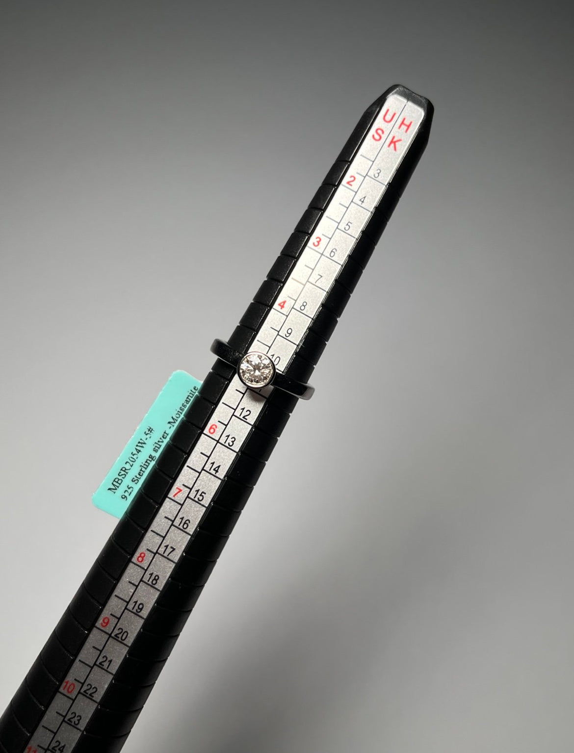 Women’s Round Shaped Moissanite Ring – 925 Sterling Silver Size 5 Sparkling Engagement Ring