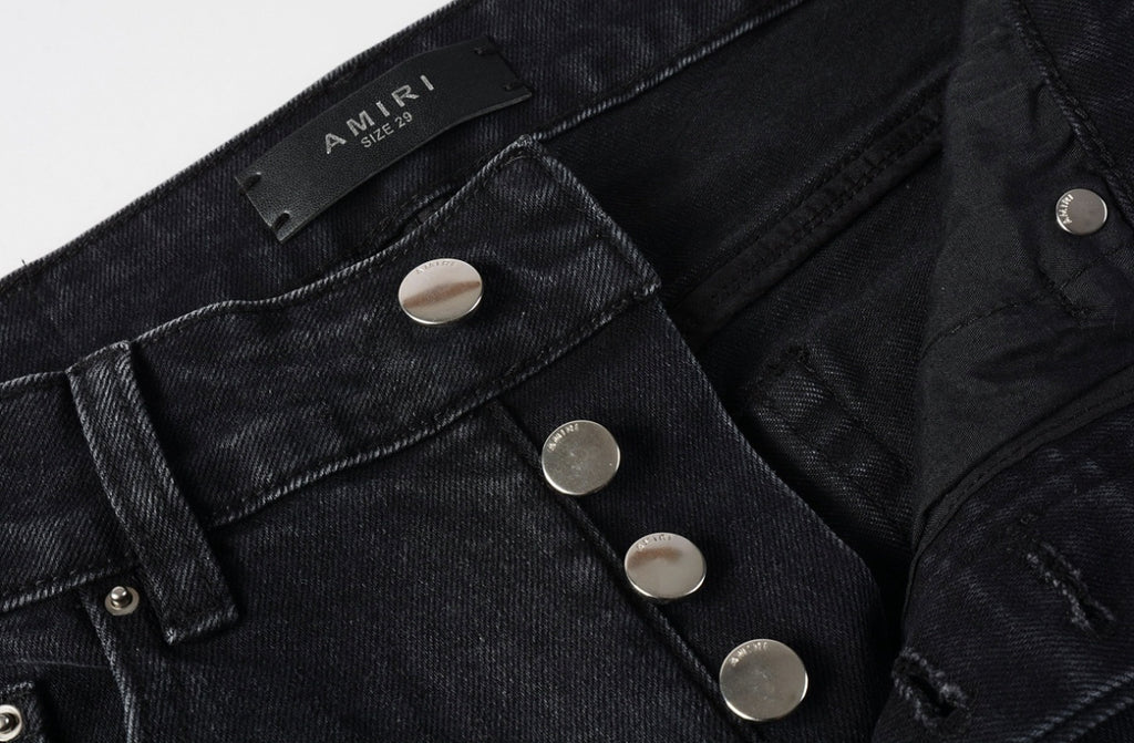 Men’s Mike AMIRI Varsity Logo Repair Jeans 'Vintage Black'