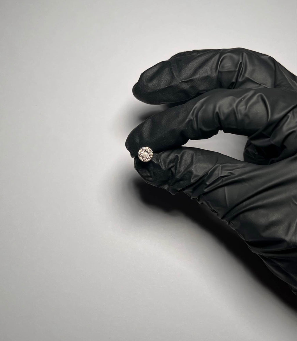 Women’s Raw Diamond Necklace & Stud Earrings Set – 925 Sterling Silver Elegant Jewelry