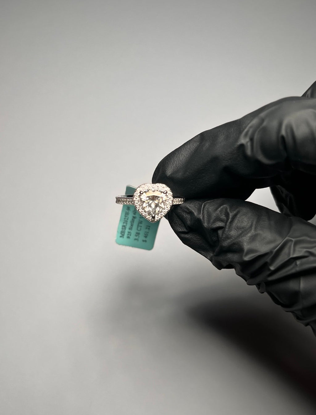 3.58CTW Heart Shaped Moissanite Engagement Ring – 925 Sterling Silver Sparkling Promise Ring