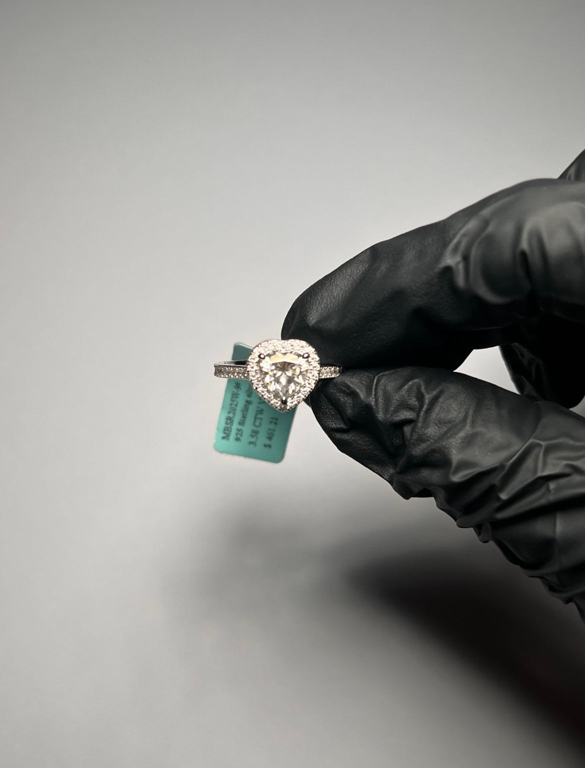 3.58CTW Heart Shaped Moissanite Engagement Ring – 925 Sterling Silver Sparkling Promise Ring